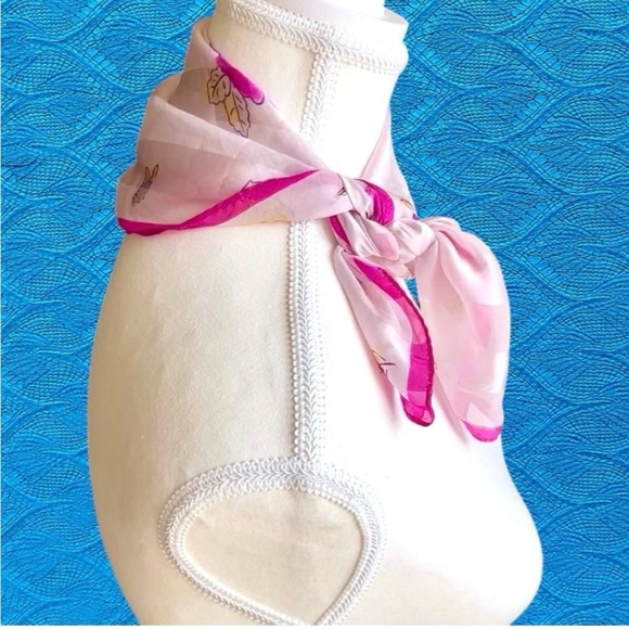 Elegant Pink Floral Scarf - Picture 7 of 12